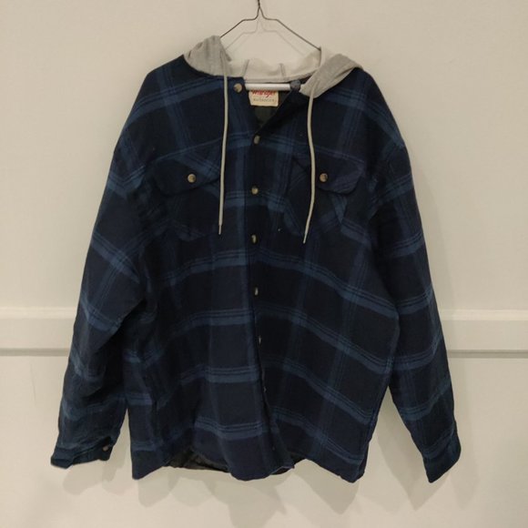 NWT Wrangler Authentics Men's Long Sleeve Quilted Jacket Size 2XL Blue $100 O194 - Picture 1 of 2